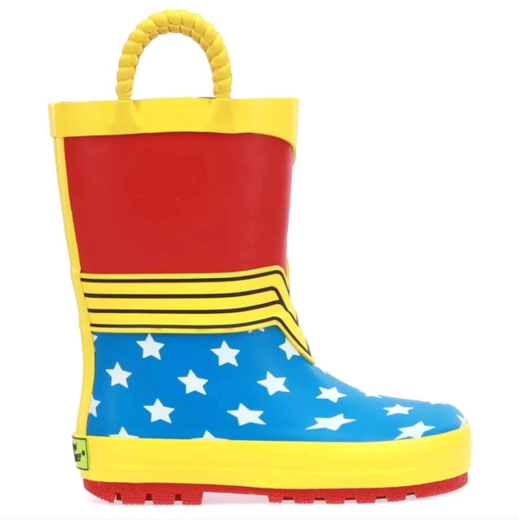 Kids Wonder Woman Rain Boots - Picture 2 of 9